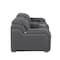 Homeroots 89in Dark Gray and Silver Italian Leather Power Reclining Loveseat With Storage 633756 - alternate 9