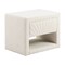 Homeroots 16" Ivory Wood Woven Texture One Drawer Nightstand 668551 - alternate 9