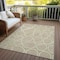 Homeroots 3' X 5' Tan Ivory And Green Abstract Washable Indoor Outdoor Area Rug 600564 - alternate 9