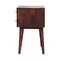 Homeroots 23" Brown Solid Wood Two Drawer Nightstand 651564 - alternate 16