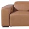 Homeroots 130" Chestnut Top Grain Leather Reclining Metal USB Sofa 720396 - alternate 9