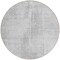 Homeroots 8' Silver And Gray Round Abstract Washable Indoor Outdoor Area Rug 587304 - alternate 8