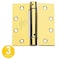 Global Door Controls 4.5 in. x 4.5 in. Spring Full Mortise Square Corner Door Hinge with Fixed Pin - Pack of 3 CPS4540-US3-M - alternate 1