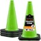 Xpose Safety Traffic Safety Cone, 18 in, Premium PVC, No Collar, Lime Green, 4 pk LTC18-4-X-S - alternate 1