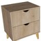 Homeroots 24" Natural Wood Two Drawer Nightstand 552253 - alternate 7