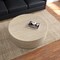 Leisuremod Sandy 32 in Round Fiberstone Coffee Table, Travertine Finish, Weatherproof, Fully Assembled SCT32TR - alternate 7