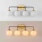 Jonathan Y Caleb 30.75" 4-Light Contemporary Transitional Iron/Glass LED Vanity Light, Brass Gold/Black JYL9554B - alternate 13