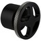 Brizo Litze Single-Handle Freestanding Tub Filler Handle Kit, Wheel Matte Black/Luxe Steel HW7032-BLSL - alternate 1