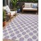 Homeroots 5' X 8' Lavender And Ivory Polka Dot Washable Indoor Outdoor Area Rug 614912 - alternate 1