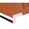 Homeroots 73in Camel And Silver Genuine Leather Loveseat 329610 - alternate 10
