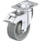 Blickle Swivel Plate Caster, Gry Nylon, 4", Brake L-POG 100KA-12-FI - alternate 1