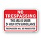 Signmission No Trespassing Area Has 24 Hour CCTV Surveillance Heavy-Gauge Aluminum, 18" H, A-1824-24962 A-1824-24962 - alternate 1