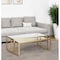 Homeroots Set of Two Gold Glass And Steel Sled Nested Coffee Tables 520920 - alternate 1