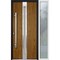 Vdomdoors Steel Door Deux 1744 Natural Oak Sidelight Exterior White Window Stainless Inserts Single Modern Pa DEUX1744EXD-OAKW-W36+16xH80-RH-O - alternate 13