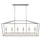 Jonathan Y Pagoda 49" 6-Light Classic Traditional Metal Linear Cage Lantern LED Pendant, Gray/Brass Gold JYL7439F - alternate 16