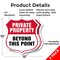 Signmission Private Property Shield Sign Private Pro, 12 inch X 12 inch, Aluminum Metal Sign, 2PK SHI-A-2PACK-12-444 - alternate 6