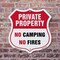 Signmission Private Property Shield Sign No Camping, 6 inch X 6 inch, Plastic Sign, 2PK SHI-P-2PACK-6-441 - alternate 6