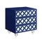 Homeroots 24" Navy Blue and Clear Wood and Acrylic End Table With Three Drawers 544098 - alternate 9