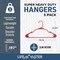 Lifemaster Heavy-Duty Plastic Hangers, Non-Slip, Space-Saving, Holds 5 lbs, Red, 5PK LMPLCRED5 - alternate 7