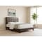 Homeroots Brown Solid and Manufactured Wood Full Upholstered Faux Leather Bed Frame 333290 - alternate 5