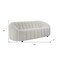 Homeroots 84" White Sherpa Sofa With Black Legs 491040 - alternate 4