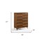 Homeroots 35" Walnut Manufactured Wood Five Drawer Chest 473085 - alternate 6