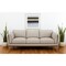 Homeroots 90" Cream Fabric Sofa With Brown Legs 607068 - alternate 5