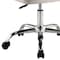 Homeroots White and Silver Faux Leather Adjustable Height Swivel Rolling Office Chair 554025 - alternate 5