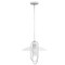 Homeroots White Simple Iron Ceiling Light With Clear Shades 651674 - alternate 1