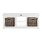 Homeroots Classic White Bench and Basket Set 397794 - alternate 6