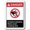 Signmission 10 in Height, Plastic, ANSI-710DS Contains Asbestos Fibers, ANSI-710DS Contains Asbestos Fibers ANSI-710DS Contains Asbestos Fibers - alternate 7
