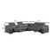 Homeroots Dark Gray Italian Leather Power Reclining L Shaped Six Piece Corner Sectional With Console 544982 - alternate 14