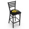 Holland Bar Stool Co 30" Blk Wrinkle Iowa Stationary Bar Stool, Ladder Back L00430IowaUn - alternate 1