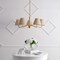 Jonathan Y Libby 30" 5-Light Modern Coastal Sleek Woven Rattan/Iron LED Chandelier, Gold Painting/Light Brown JYL1611A - alternate 11