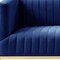Homeroots 85" Navy Blue Velvet Sofa With Gold Legs 543974 - alternate 8