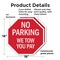 Signmission No Parking We Tow You Pay, 18 inch X 18 inch, Plastic Sign, 2PK OC-P-2PACK-18-73 - alternate 7