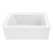 Kingston Brass 54" Acrylic Rectangular 3-Wall Alcove Tub, Right Hand Drain, Glossy White VTAP5436R22 - alternate 1