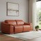 Homeroots 76in Orange and Silver Italian Leather Power Reclining Loveseat 720515 - alternate 10