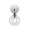 Jonathan Y Sandrine 6.5" 1-Light Iron/Seeded Glass Cottage Rustic LED Vanity Light, Chrome JYL7526B - alternate 1