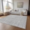 Homeroots 5' X 8' Silver And Ivory Floral Washable Indoor Outdoor Area Rug 581877 - alternate 8