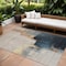 Homeroots 10' X 14' Taupe Black And Blue Abstract Washable Indoor Outdoor Area Rug 603040 - alternate 1