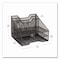 Mind Reader Metal Mesh Vertical File Holder Paper Tray Desktop Organizer, 2-Tier/5-Compartment, Letter, Black MESHBOX5-BLK - alternate 11