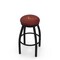 Holland Bar Stool Co 30" Blk Wrinkle Louisiana-Monroe Swivel Bar Stool, Accent Ring L8B2B30LA-Mon - alternate 1
