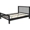 Homeroots Black Slat Back Solid Wood King Bed Frame 523633 - alternate 8