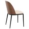 Leisuremod Tule Fabric Dining Side Chair with Powder-Coated Steel Frame, Walnut/Light Brown TCWN18LBR - alternate 10
