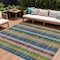Homeroots 10' X 14' Navy Blue Pink And Sage Plaid Washable Indoor Outdoor Area Rug 613980 - alternate 1