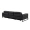 Homeroots 103" Black Top Grain Leather Reclining Metal USB Sofa 720334 - alternate 10