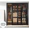 Sartodoors Sliding Closet Bypass Doors, Lucia 2555 Matte Black with Clear Glass, Sturdy Rails Moldings Trims LUCIA2555DBD-BLK-6096 - alternate 5