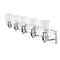 Jonathan Y Irving 36" 5-Light Seeded Glass/Iron Modern Contemporary LED Vanity Light, Chrome JYL7620C - alternate 12