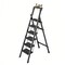 Wrightmaster 5.3 ft. Steel Lightweight Step Ladder, 11 ft. Reach, with Tool Platform 300 lb. Load Capacity Black ZOR-GJ6BT1 - alternate 1